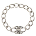 Chanel CC Turnlock Bracelet Silver 96P