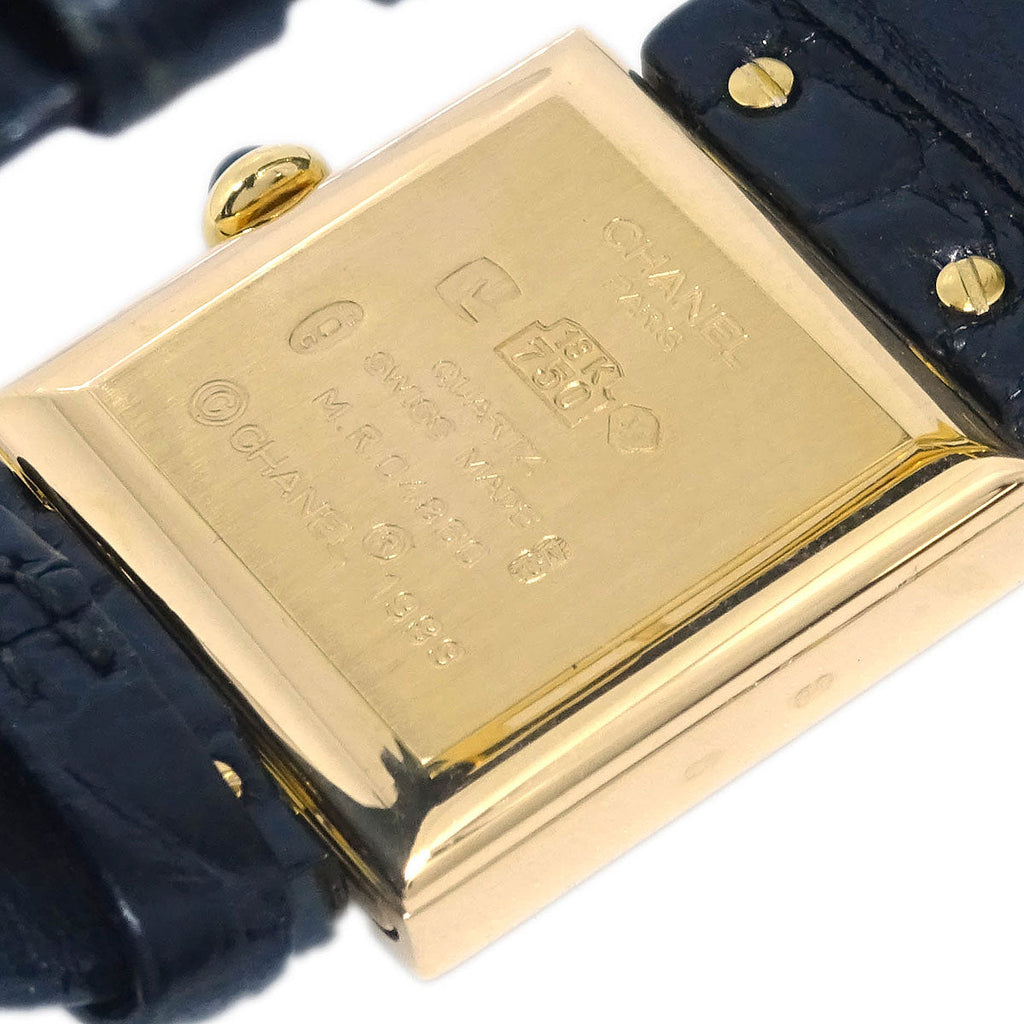 Chanel * Mademoiselle Watch 18KYG Alligator