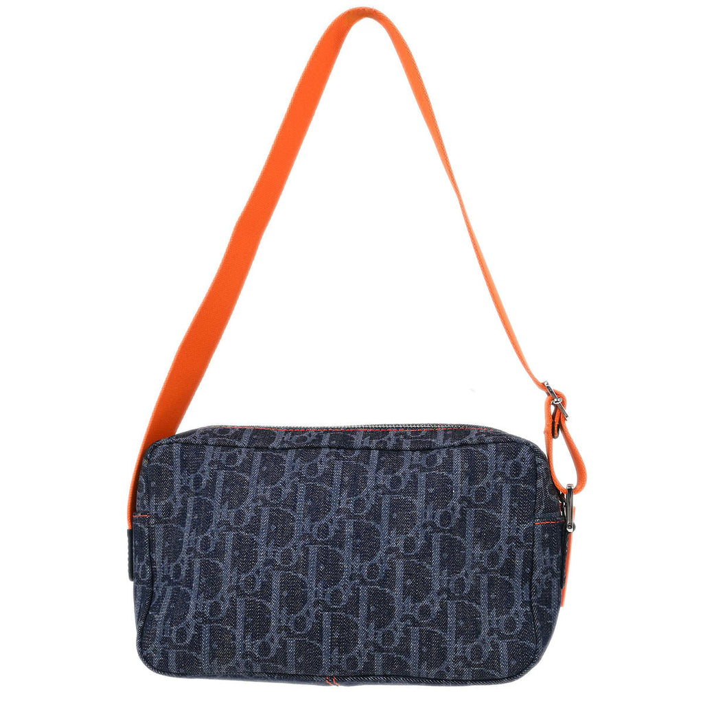 Christian Dior 2005 Navy Trotter Flight Handbag