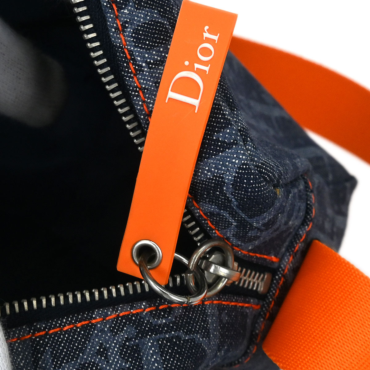 Christian Dior 2005 Navy Trotter Flight Handbag
