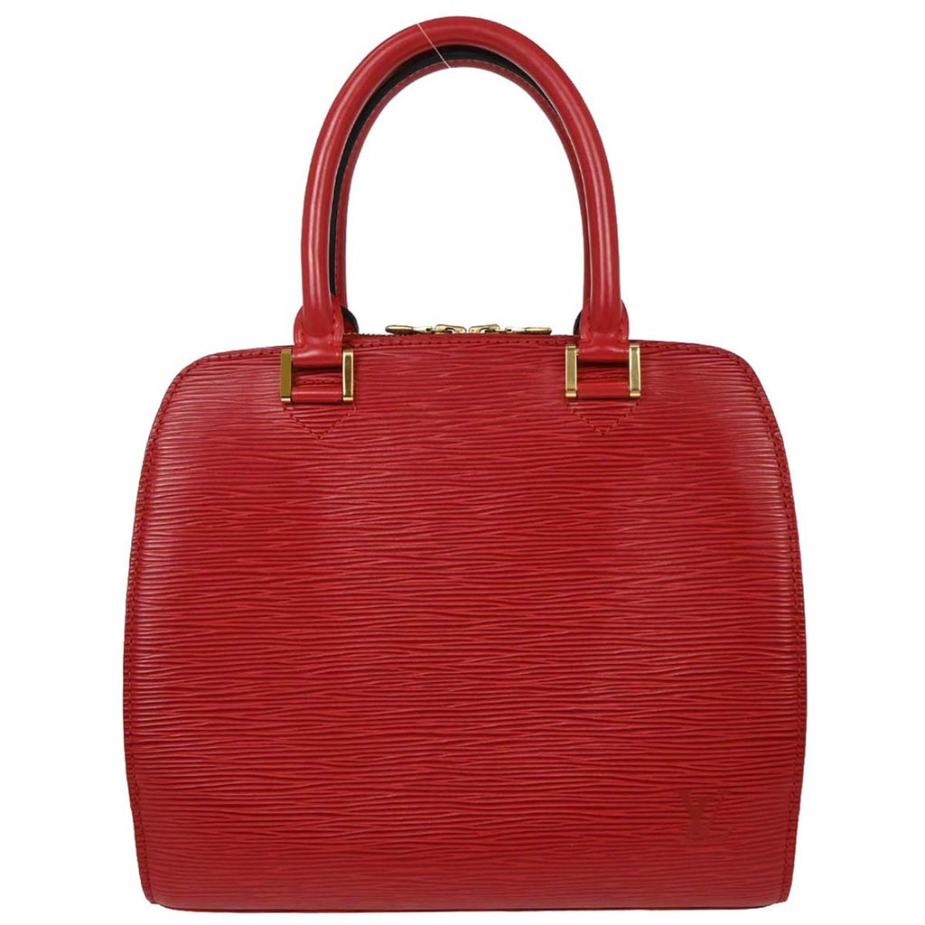 Louis Vuitton Red Epi Pont Neuf Handbag M52057