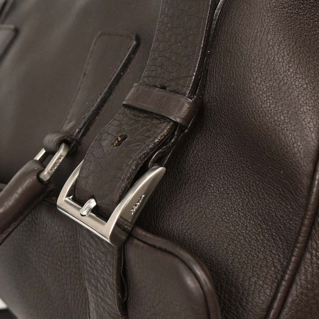Prada Dark Brown Leather Handbag