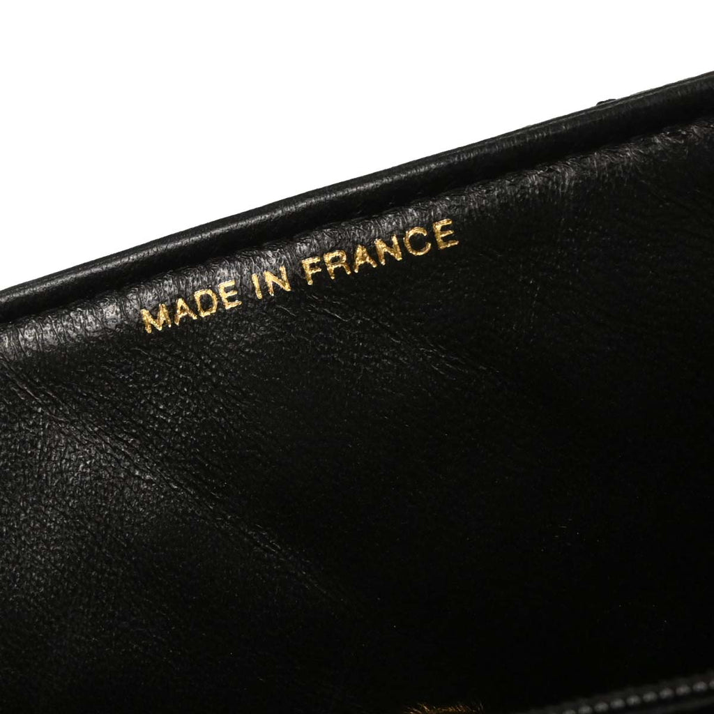 Chanel 1996-1997 Black Caviar Kelly Handbag