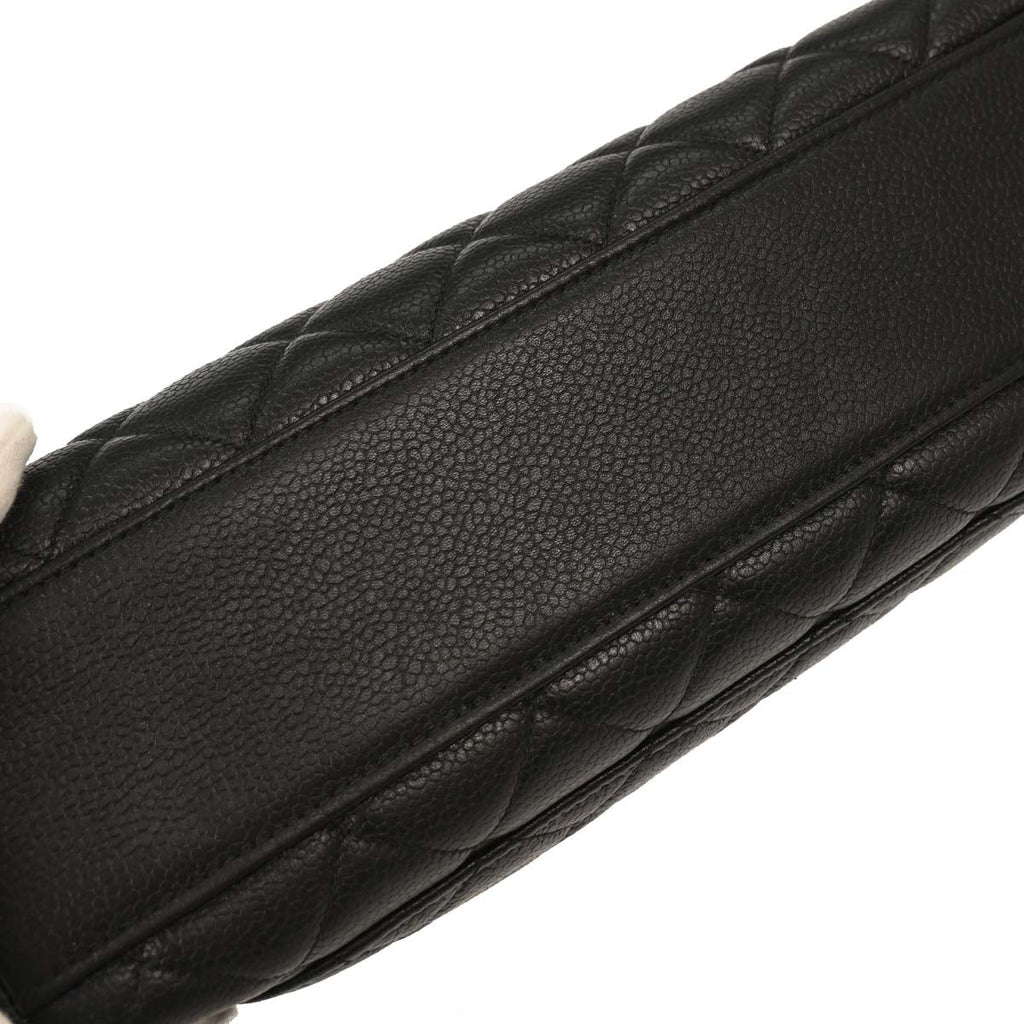 Chanel 1996-1997 Black Caviar Kelly Handbag