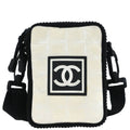 Chanel 2003-2004 White Nylon New Travel Line Shoulder Bag