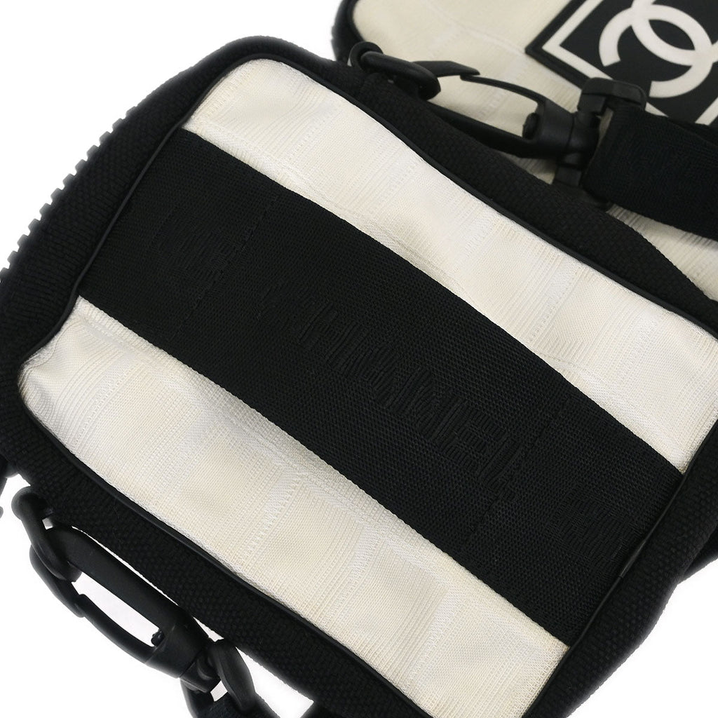Chanel 2003-2004 White Nylon New Travel Line Shoulder Bag