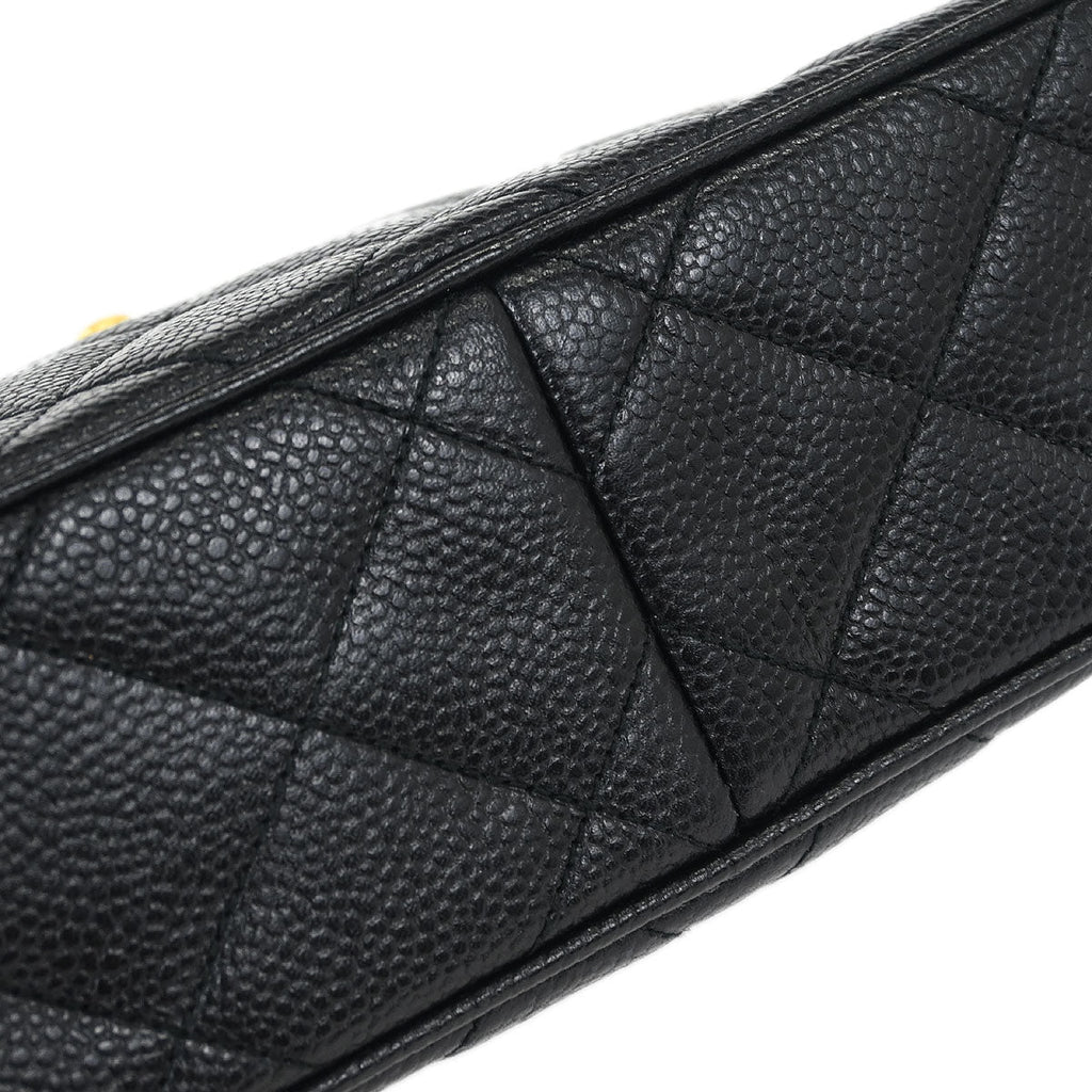 Chanel 1996-1997 Black Caviar Camera Bag