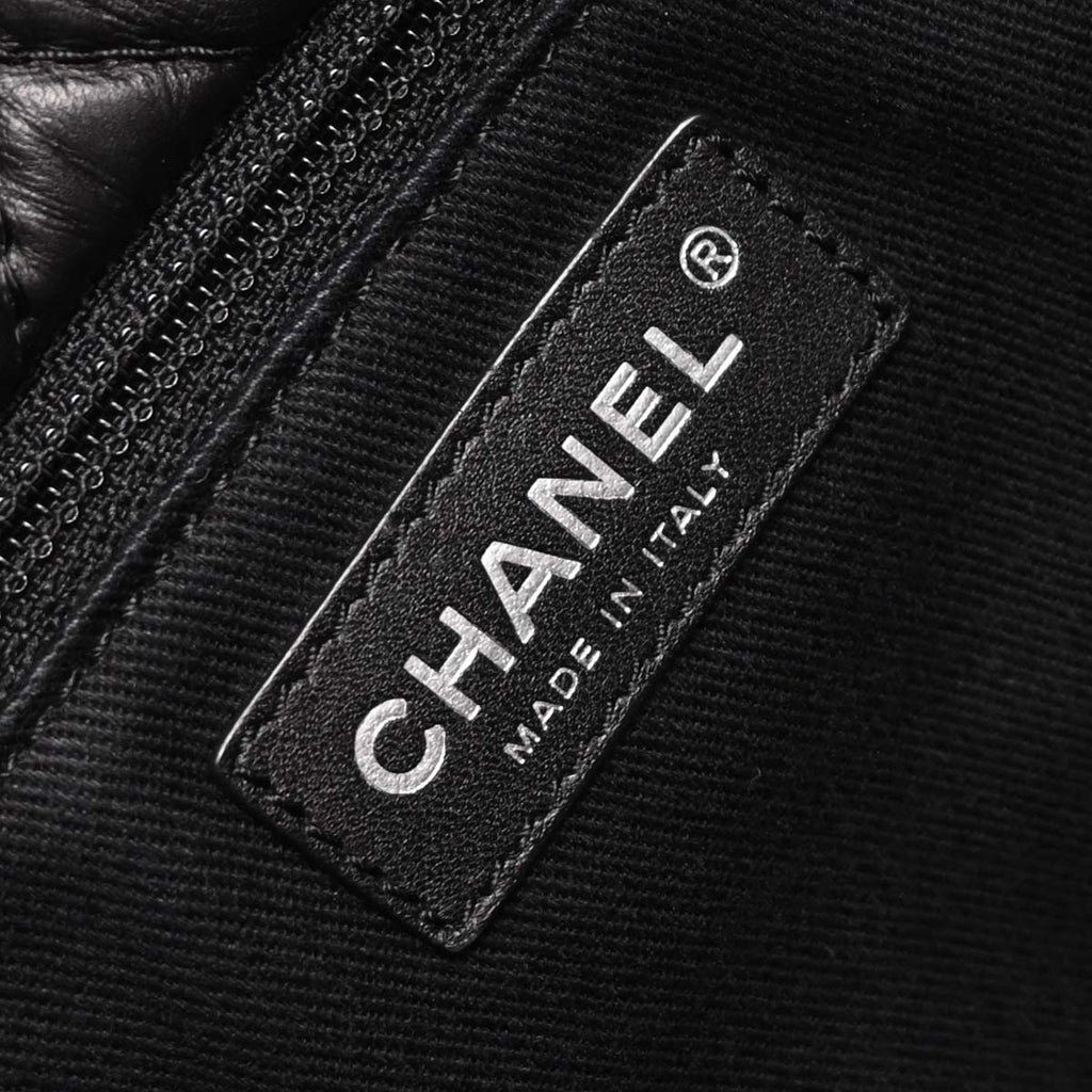 Chanel 2009-2010 Black Calfskin Faux Fur Mademoiselle Lock Shoulder Bag
