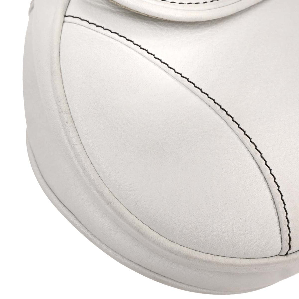 Christian Dior 2002 White Leather Saddle Handbag
