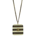 Chanel Gold Square Chain Pendant Necklace 06A