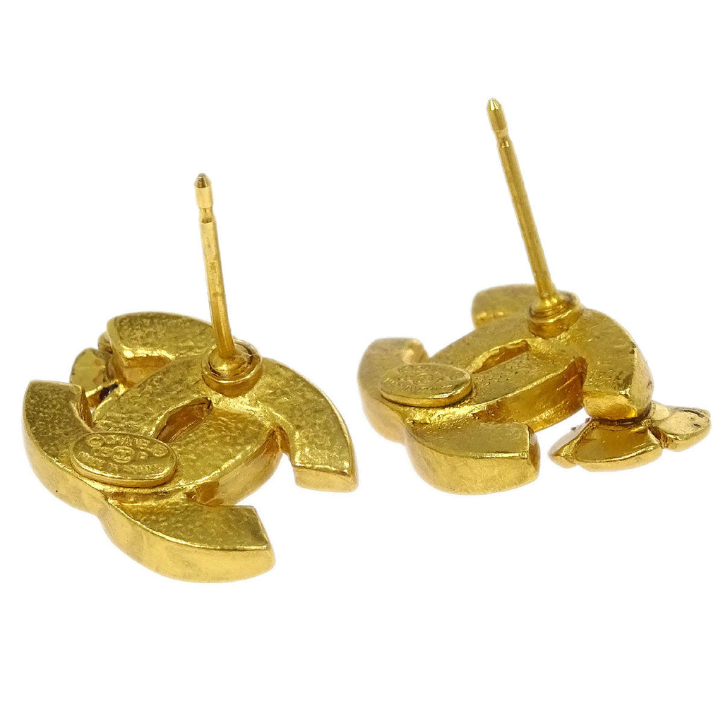 Chanel Pierced Earrings Gold CC 03P