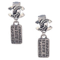 Chanel Dangle CC Earrings Clip-On Silver 99A