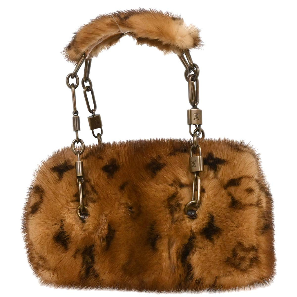 Louis Vuitton * 2004 Monogram Mink Crocodile Mini Papillon Handbag M92703