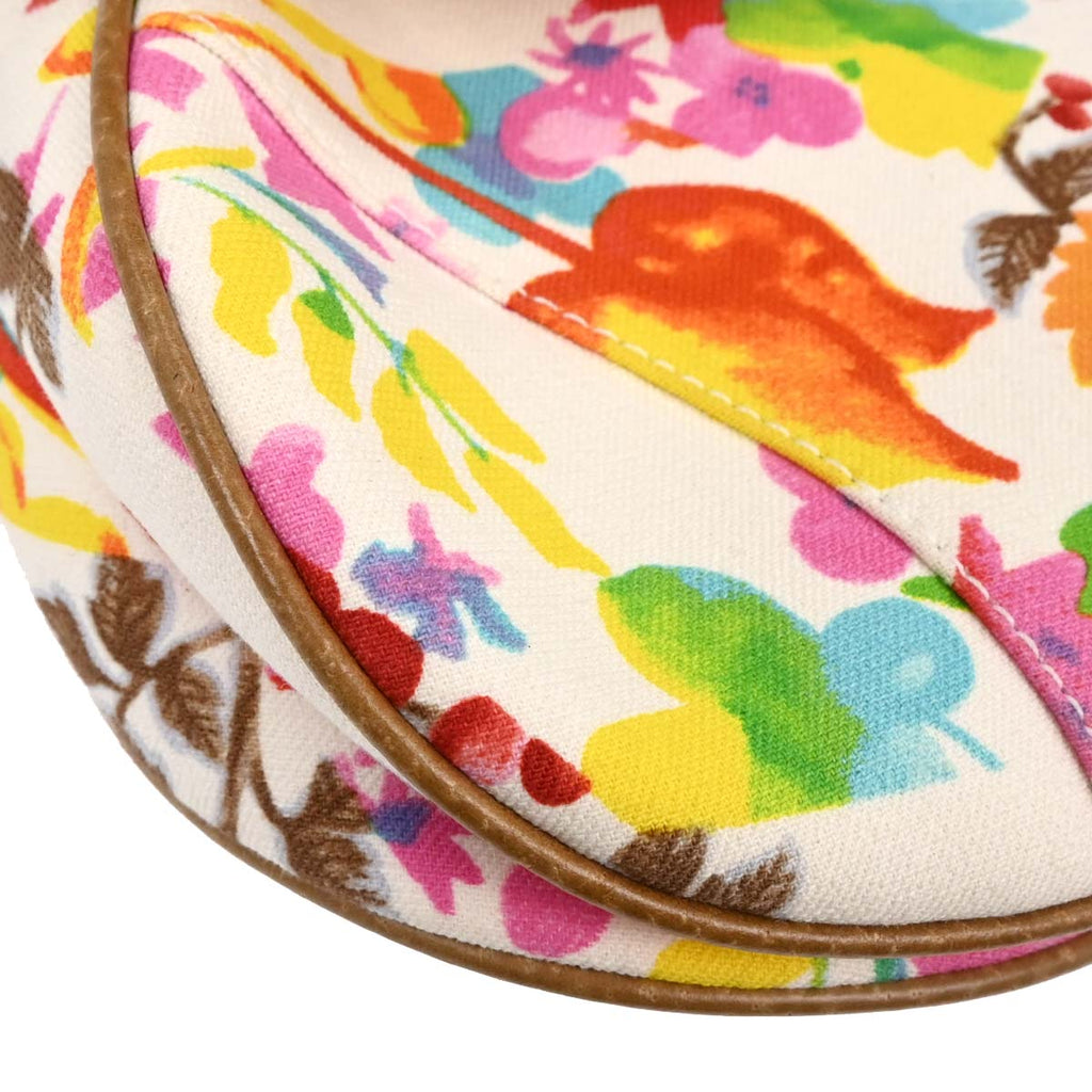 Christian Dior 2005 Multicolor Floral Saddle Handbag