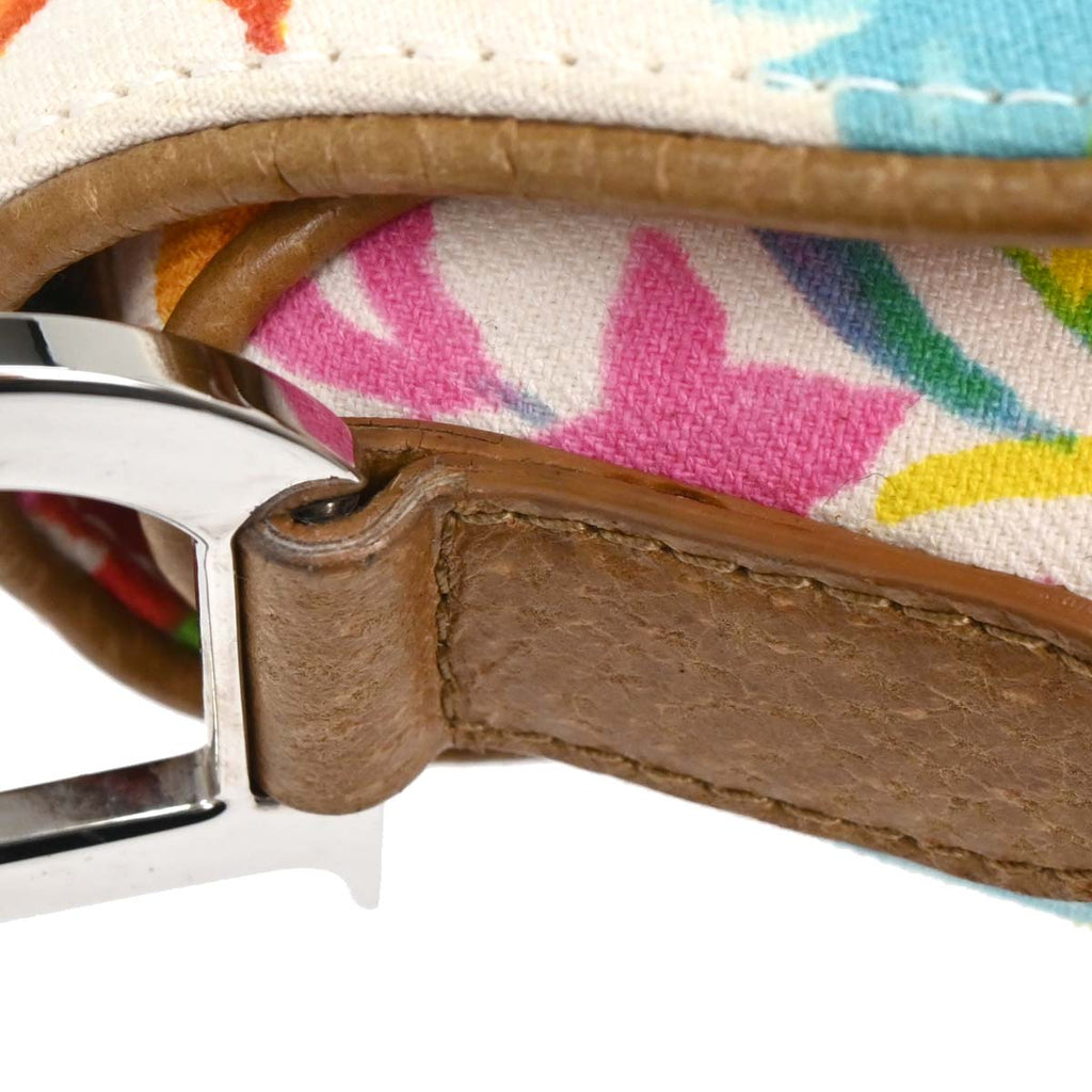 Christian Dior 2005 Multicolor Floral Saddle Handbag