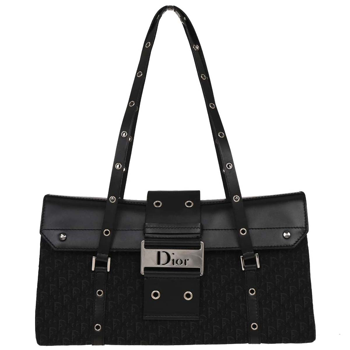 Christian Dior 2003 Black Street Chic Trotter Handbag