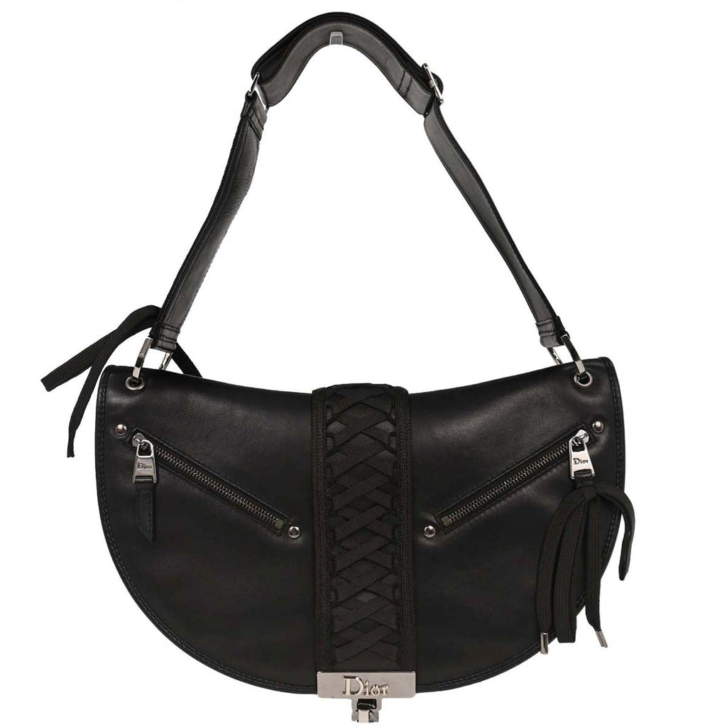 Christian Dior 2002 Black Admit It Corset Bag Shoulder Bag