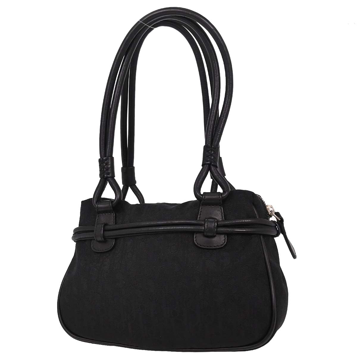 Christian Dior 2007 Black Diorissimo Bow Trotter Handbag