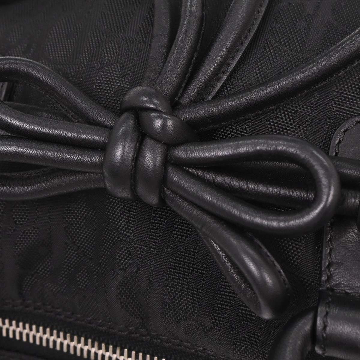 Christian Dior 2007 Black Diorissimo Bow Trotter Handbag