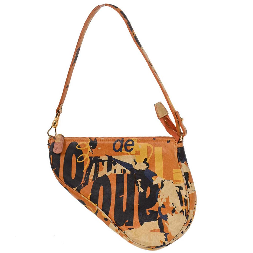 Christian Dior 2001 Orange Saddle Handbag