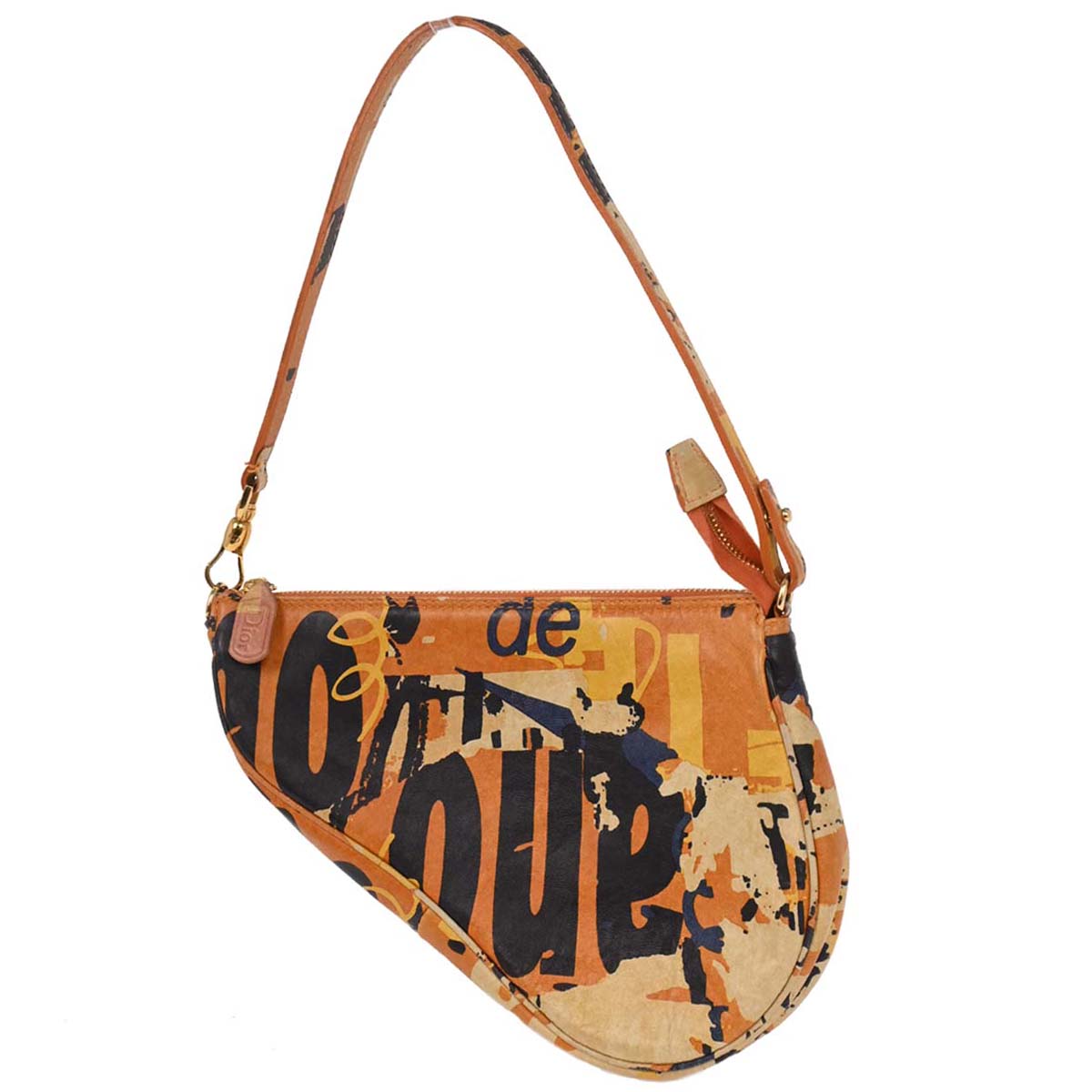 Christian Dior 2001 Orange Saddle Handbag