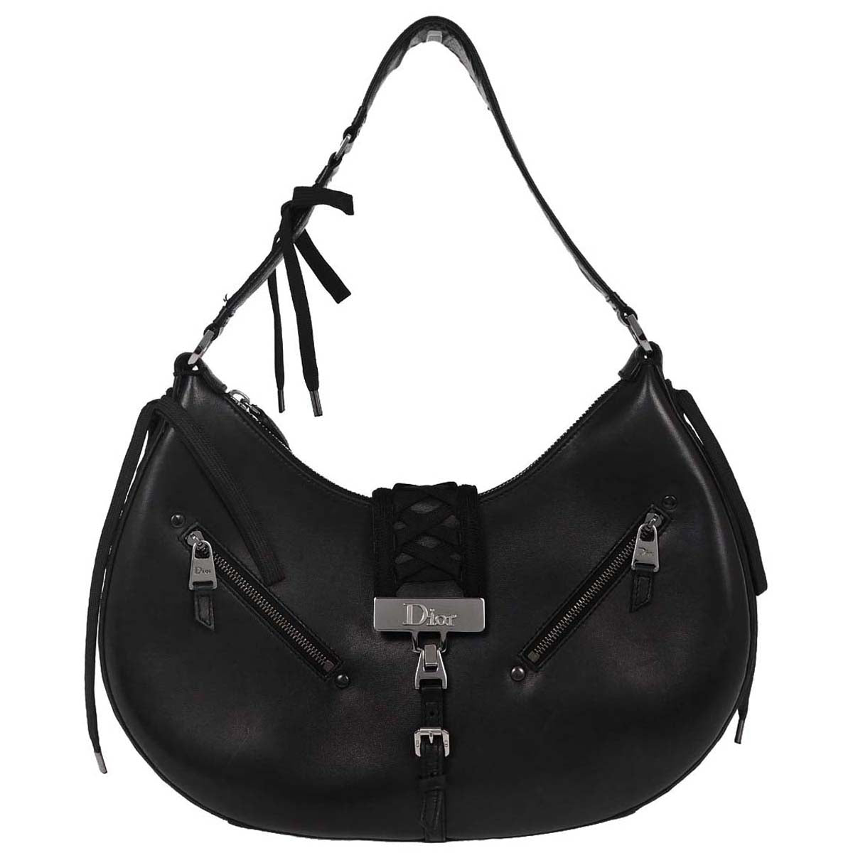 Christian Dior 2002 Black Admit It Corset Bag Handbag
