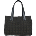 Chanel 2005-2006 Brown Jacquard Nylon New Travel Line Tote Handbag