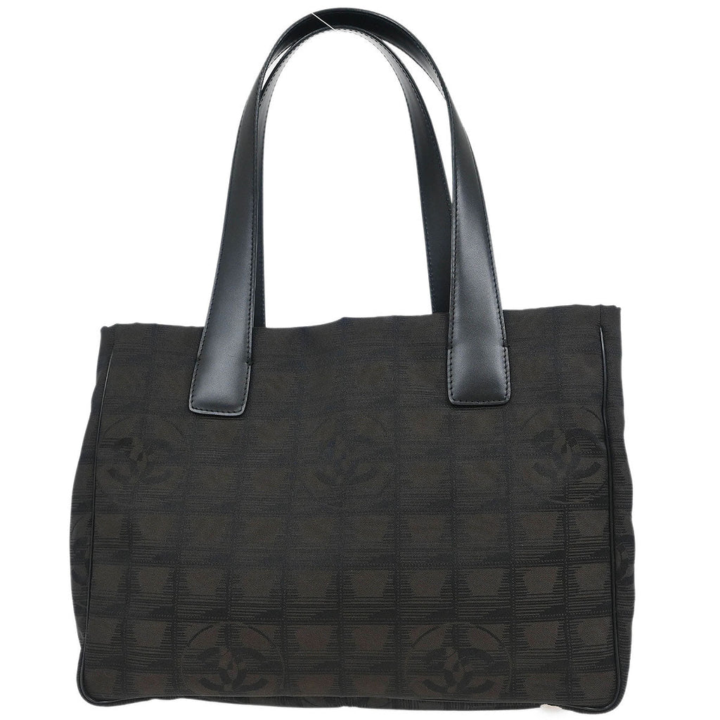 Chanel 2005-2006 Brown Jacquard Nylon New Travel Line Tote Handbag
