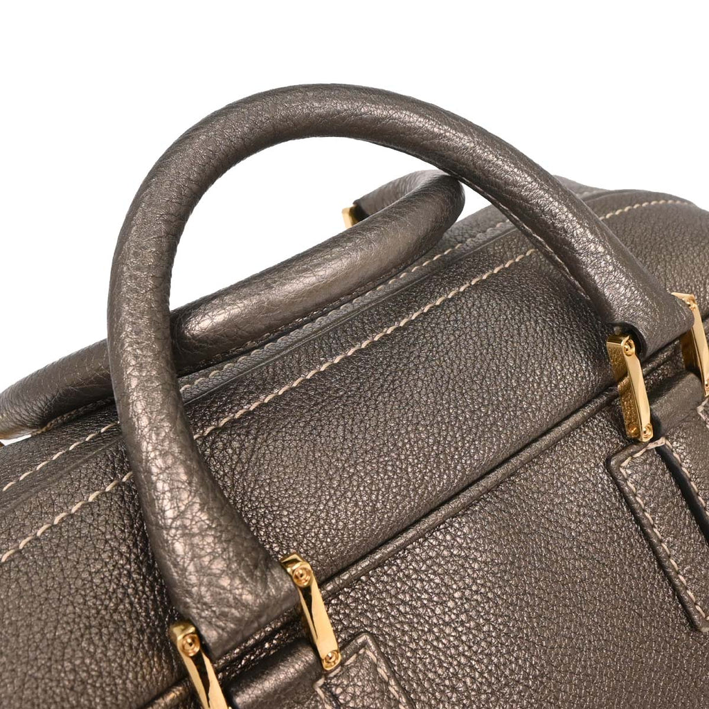 Loewe Metallic Gray Amazona 28 Handbag