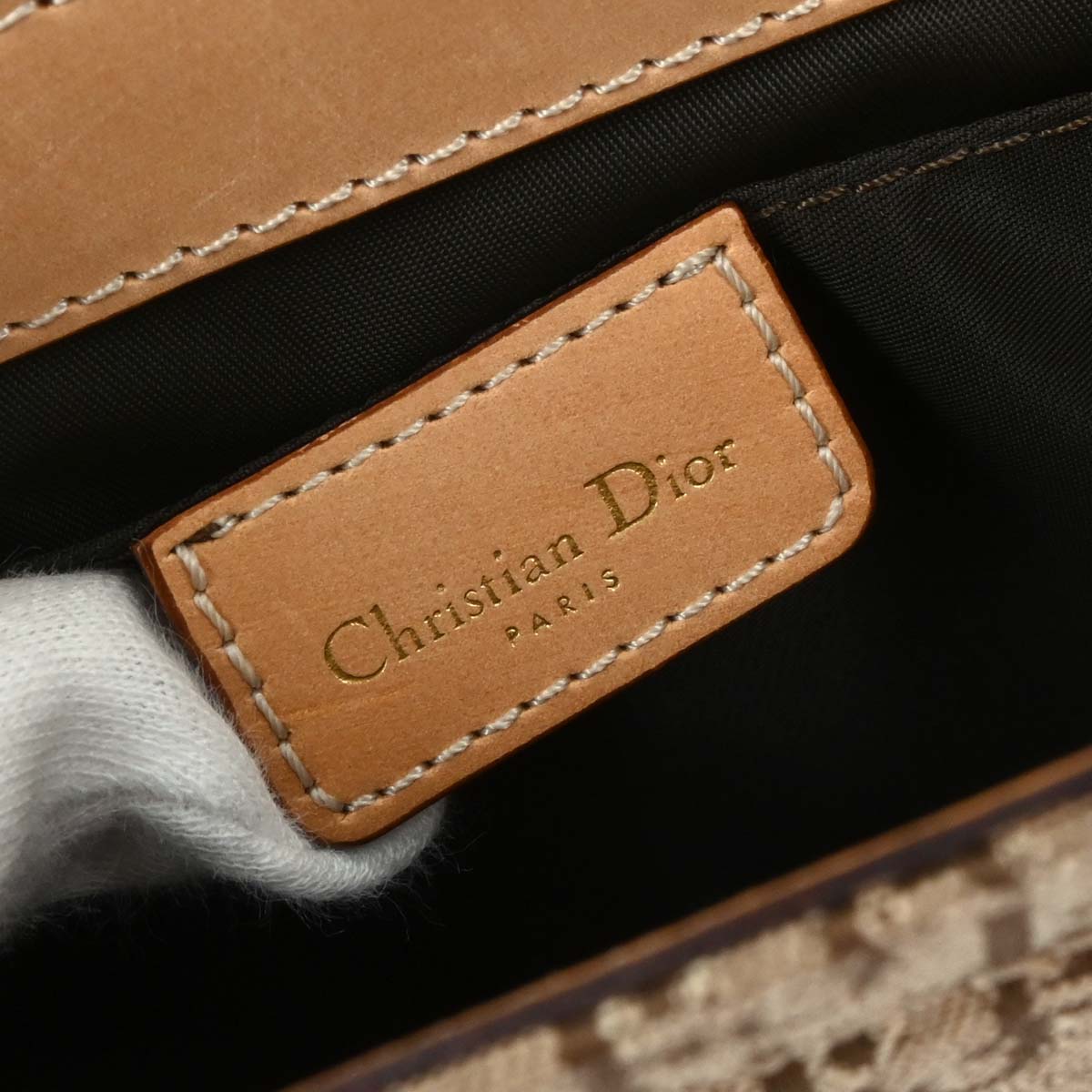 Christian Dior 2003 Beige Trotter Shoulder Bag