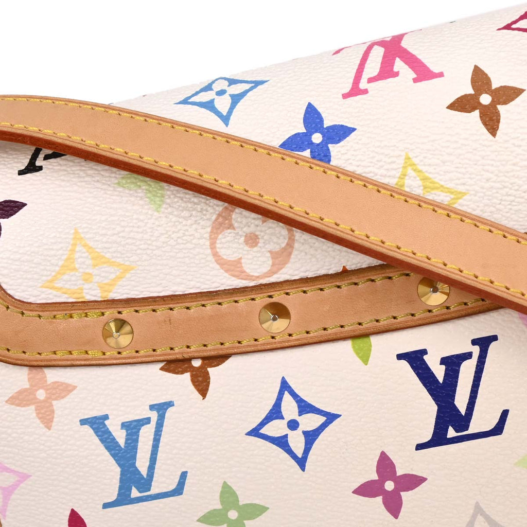 Louis Vuitton 2004 White Monogram Multicolor Sologne M92661