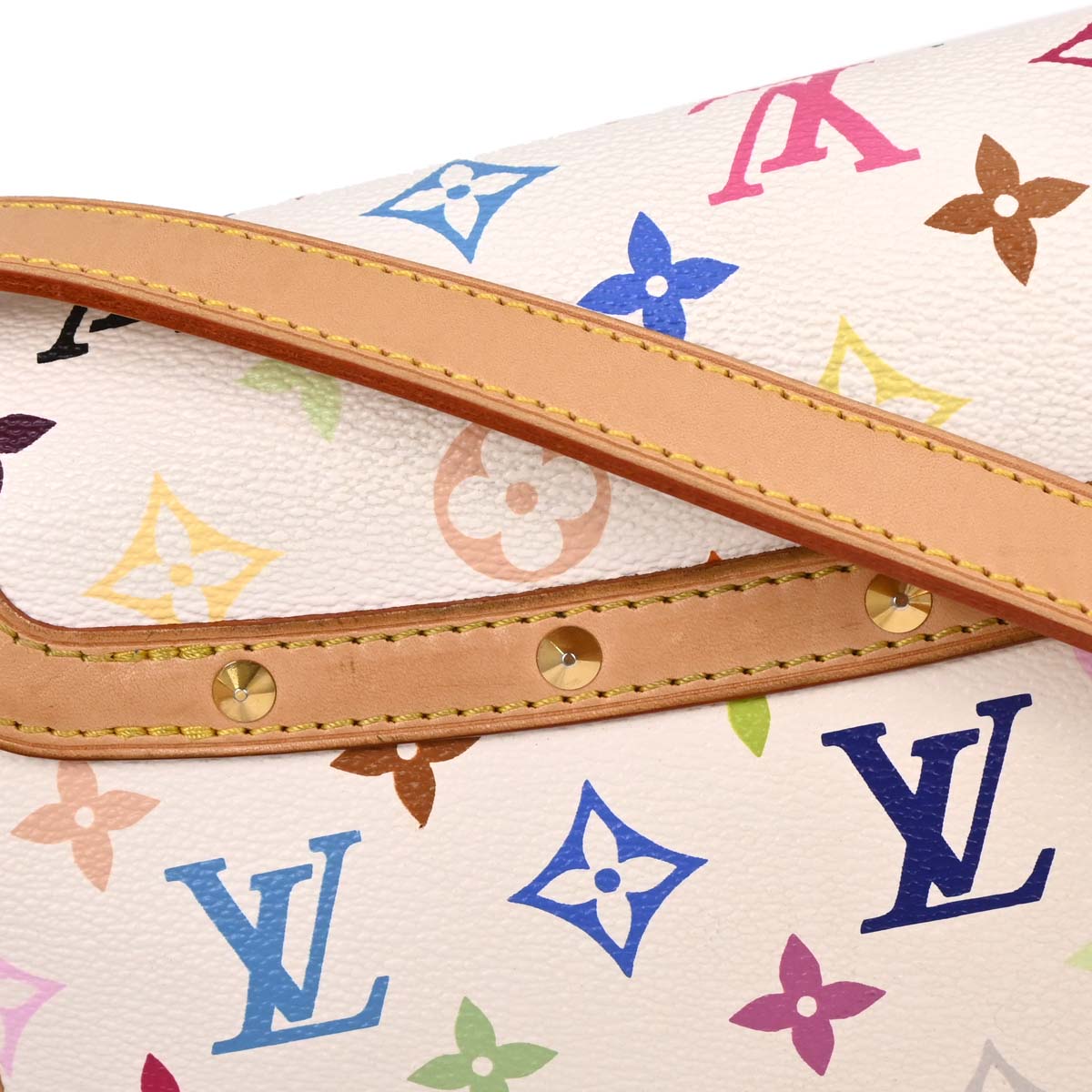 Louis Vuitton 2004 White Monogram Multicolor Sologne M92661