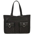 Gucci Black Canvas GG Tote Handbag