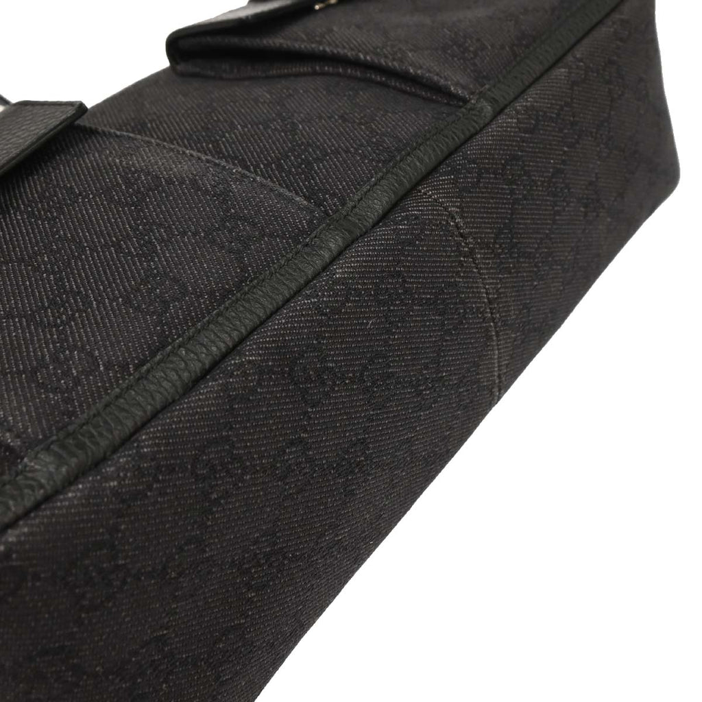 Gucci Black Canvas GG Tote Handbag