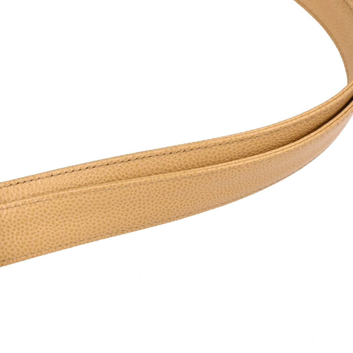 Chanel 1996-1997 Beige Caviar Shoulder Bag