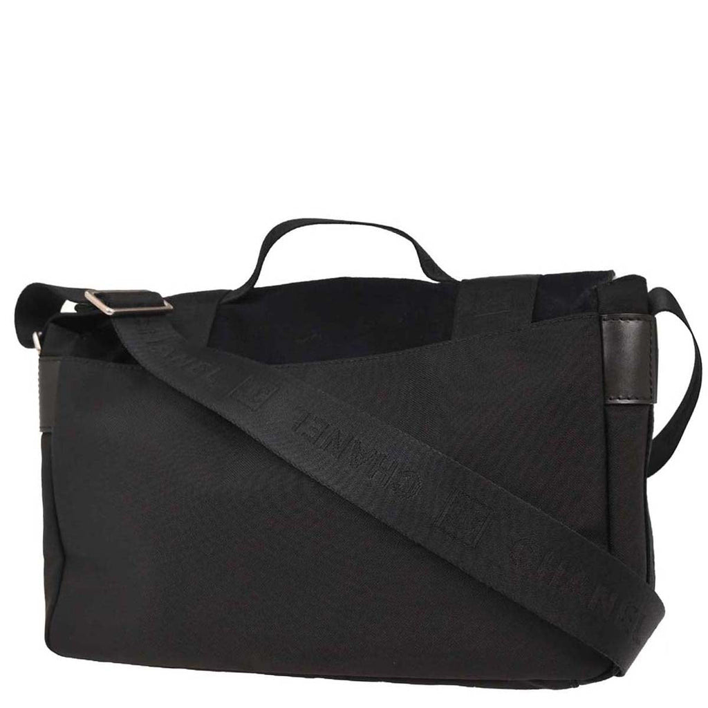 Chanel 2004-2005 Black Felt Nylon Sport Line 2way Shoulder Handbag