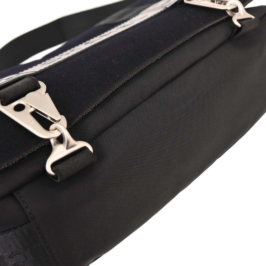 Chanel 2004-2005 Black Felt Nylon Sport Line 2way Shoulder Handbag