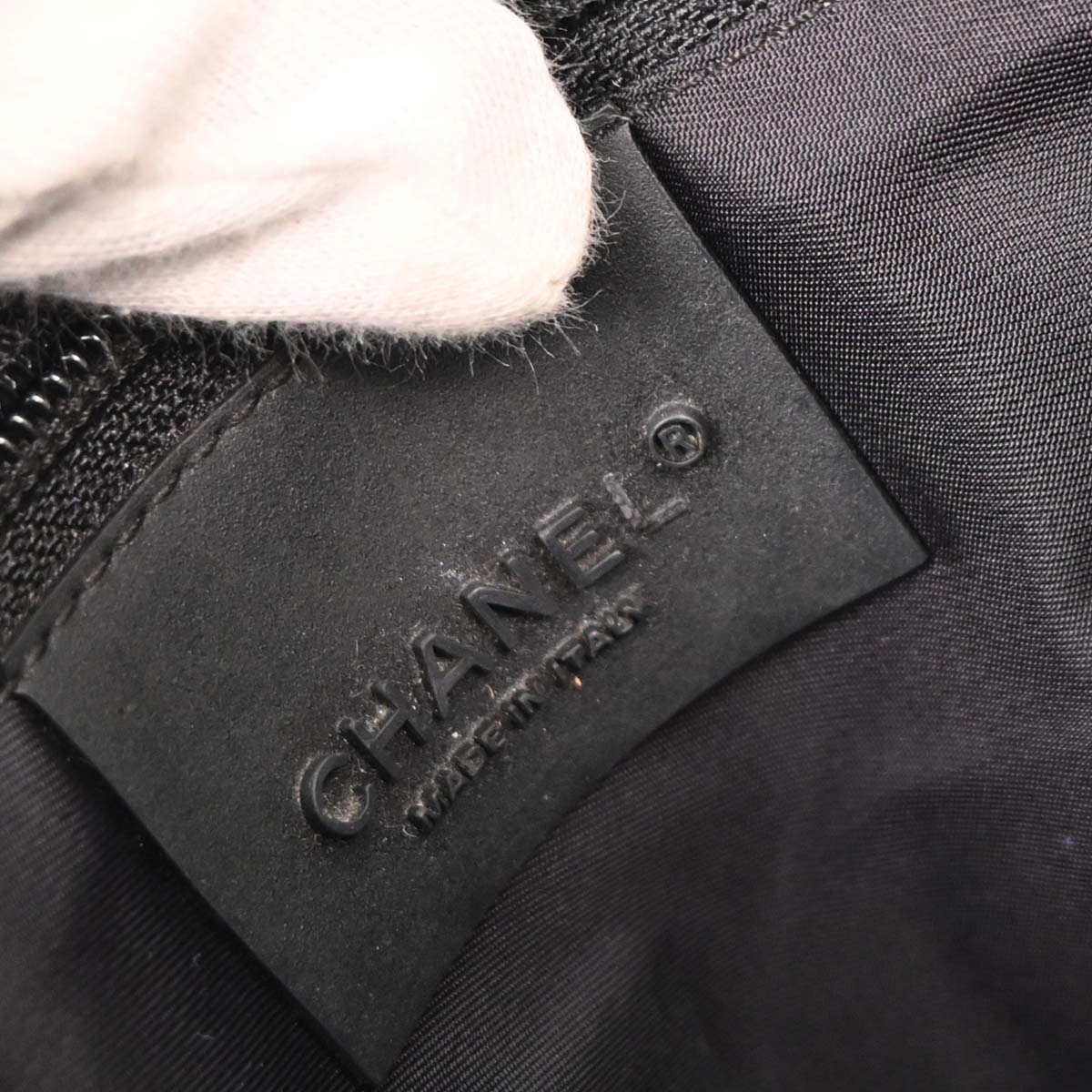 Chanel 2004-2005 Black Felt Nylon Sport Line 2way Shoulder Handbag