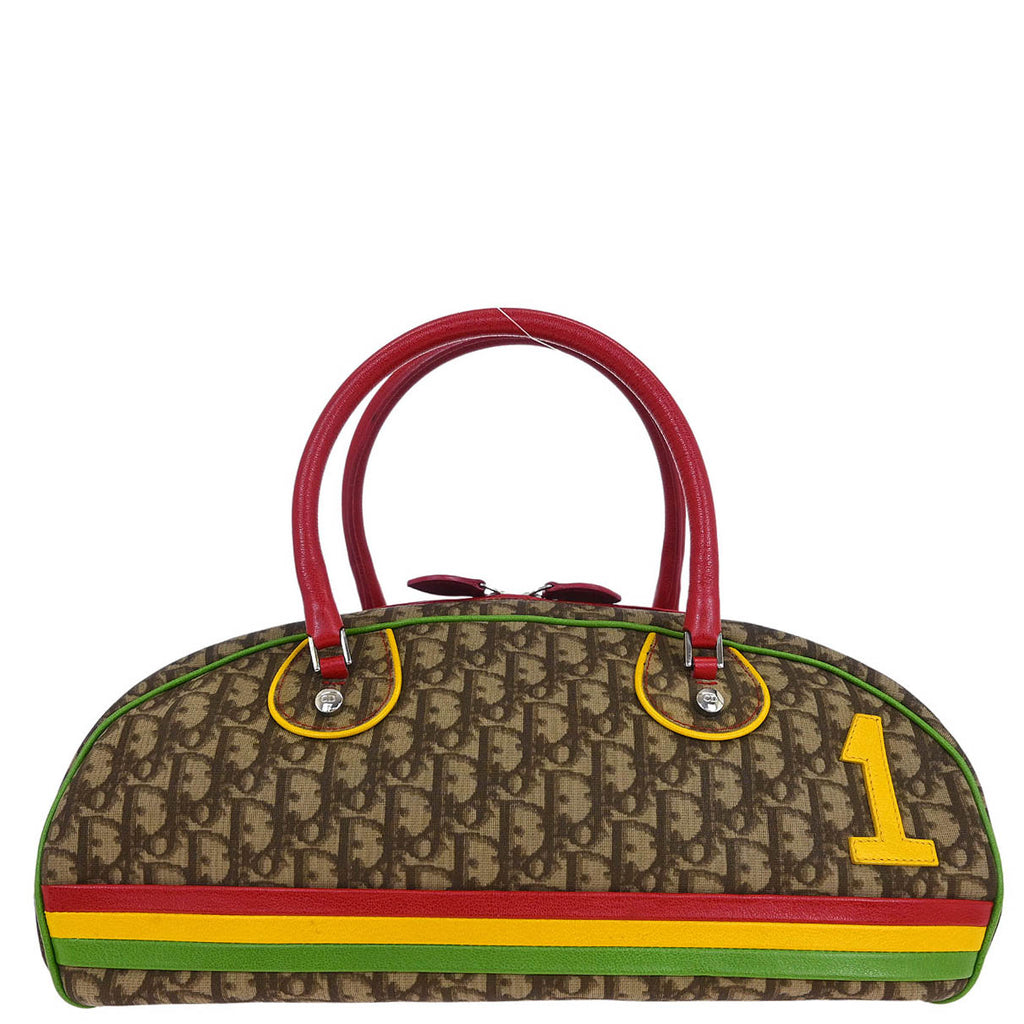Christian Dior 2004 Rasta Trotter Bowling Bag