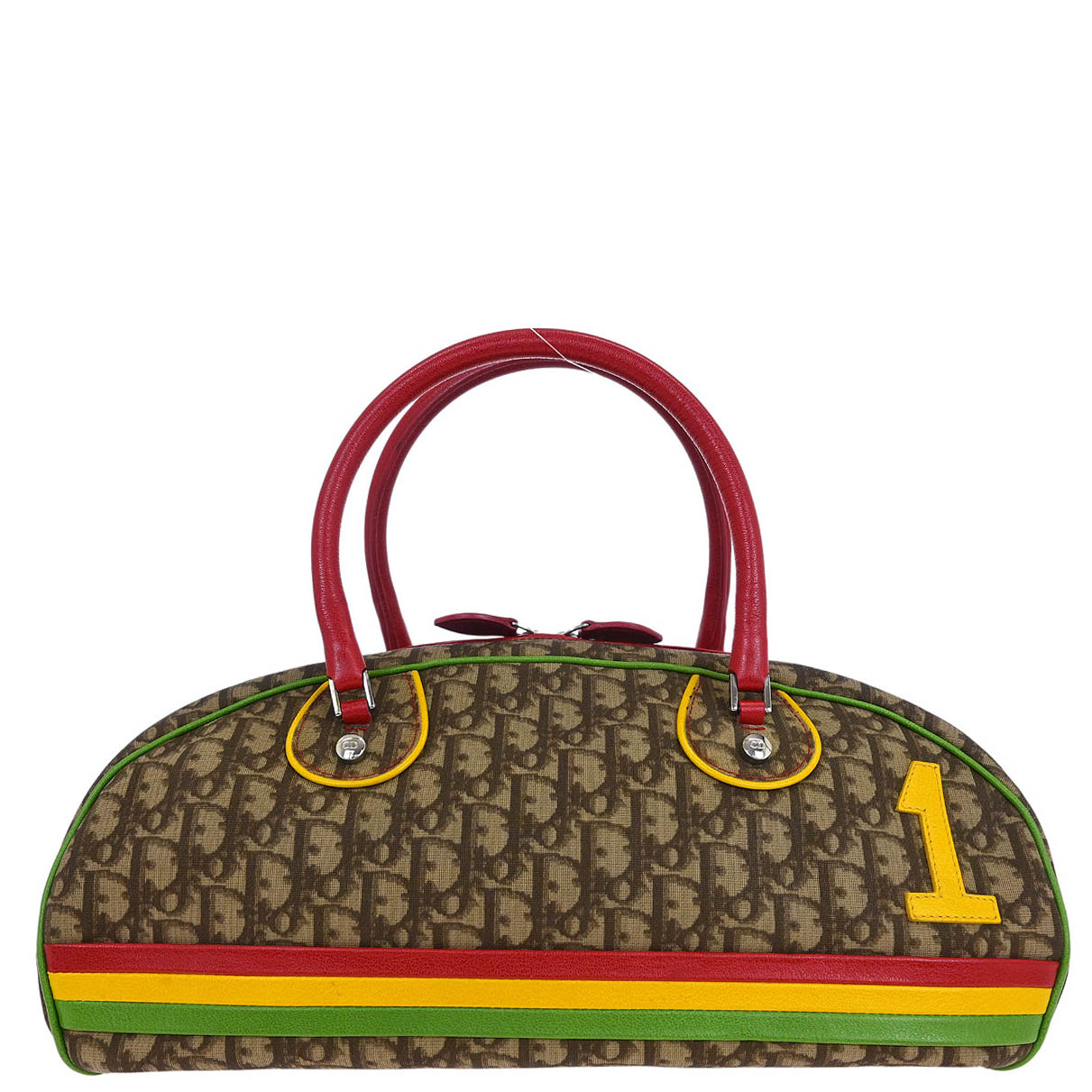 Christian Dior 2004 Rasta Trotter Bowling Bag