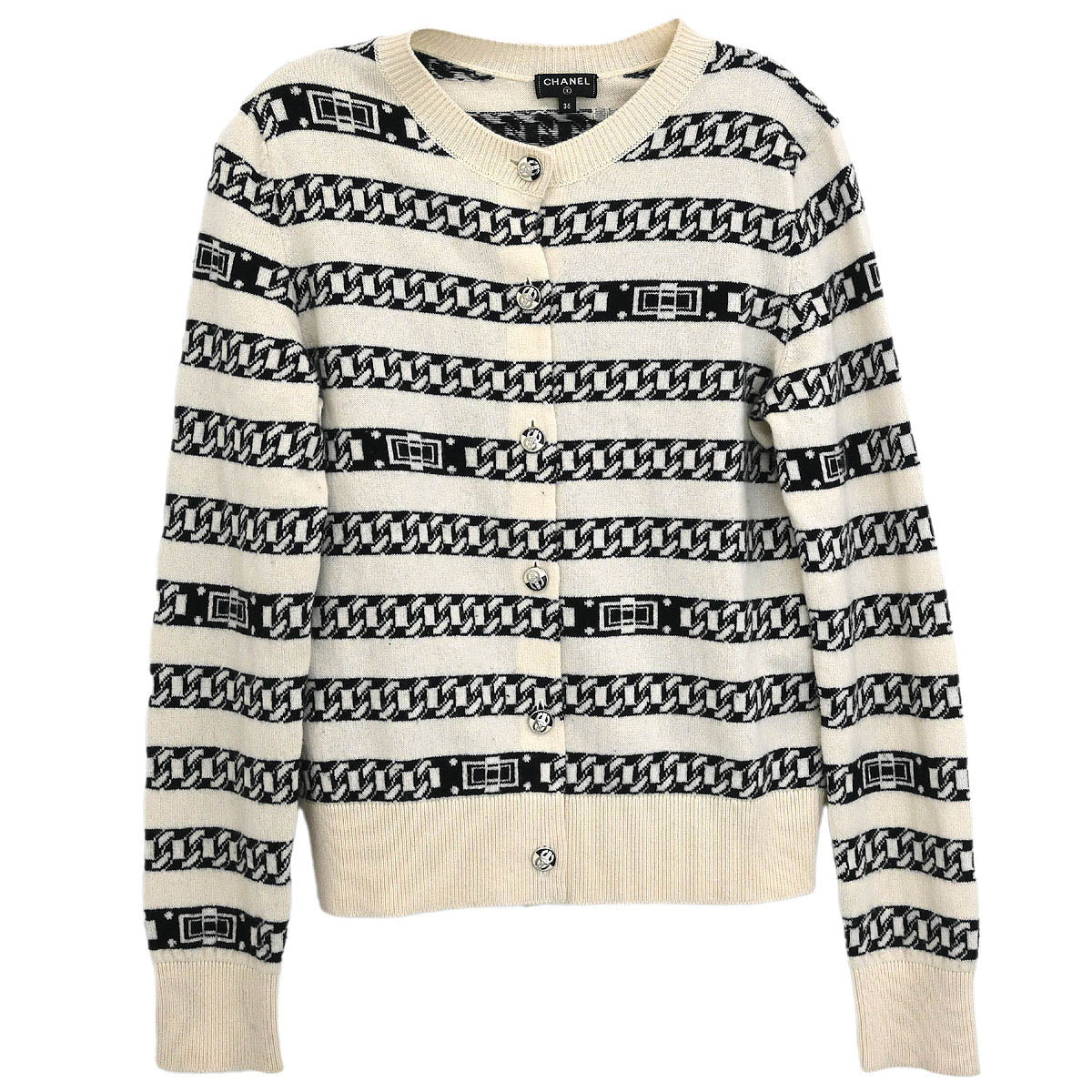 Chanel 2017 Cardigan White #36