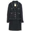 Chanel 1994 Setup Suit Jacket Skirt Black #38