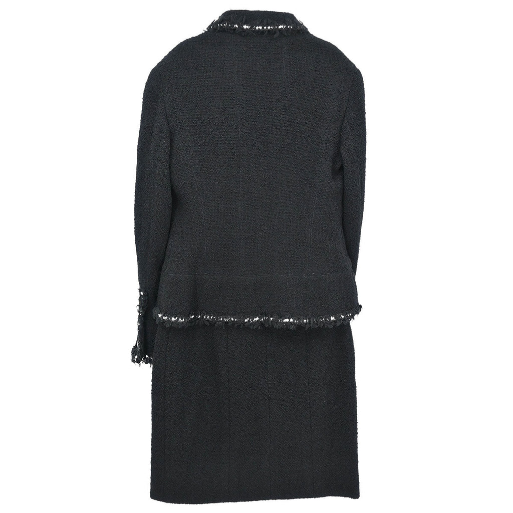 Chanel 1994 Setup Suit Jacket Skirt Black #38