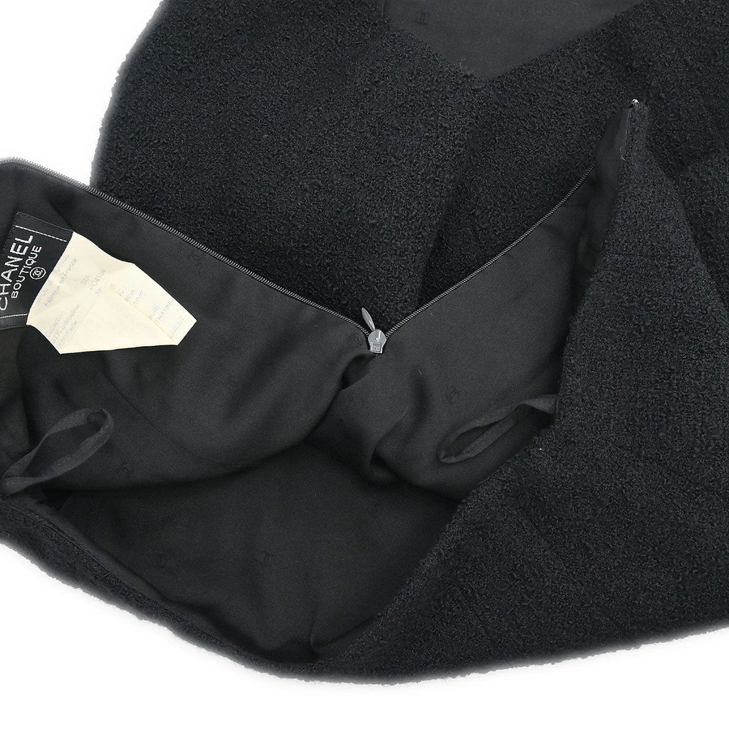Chanel 1994 Setup Suit Jacket Skirt Black #38