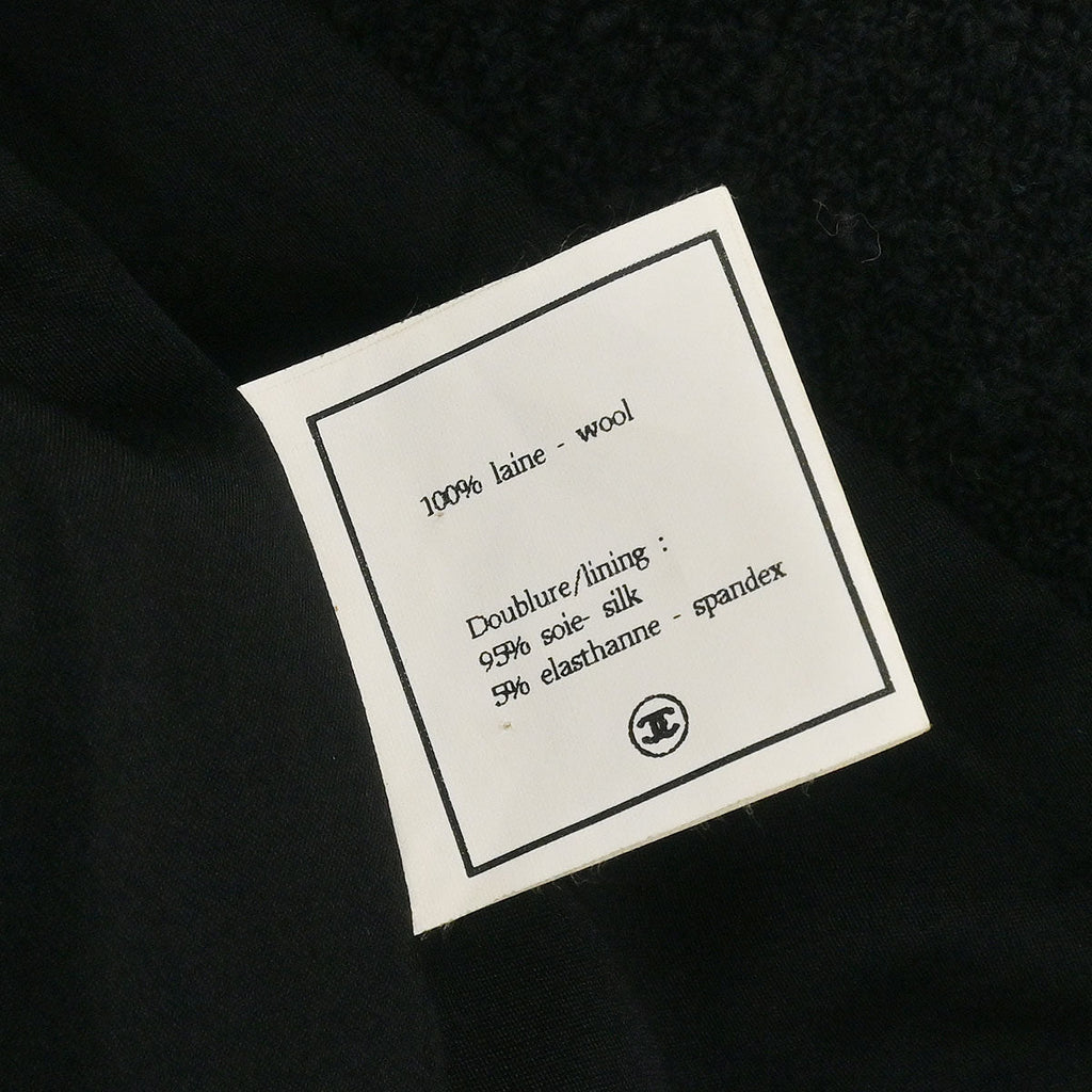 Chanel 1994 Setup Suit Jacket Skirt Black #38