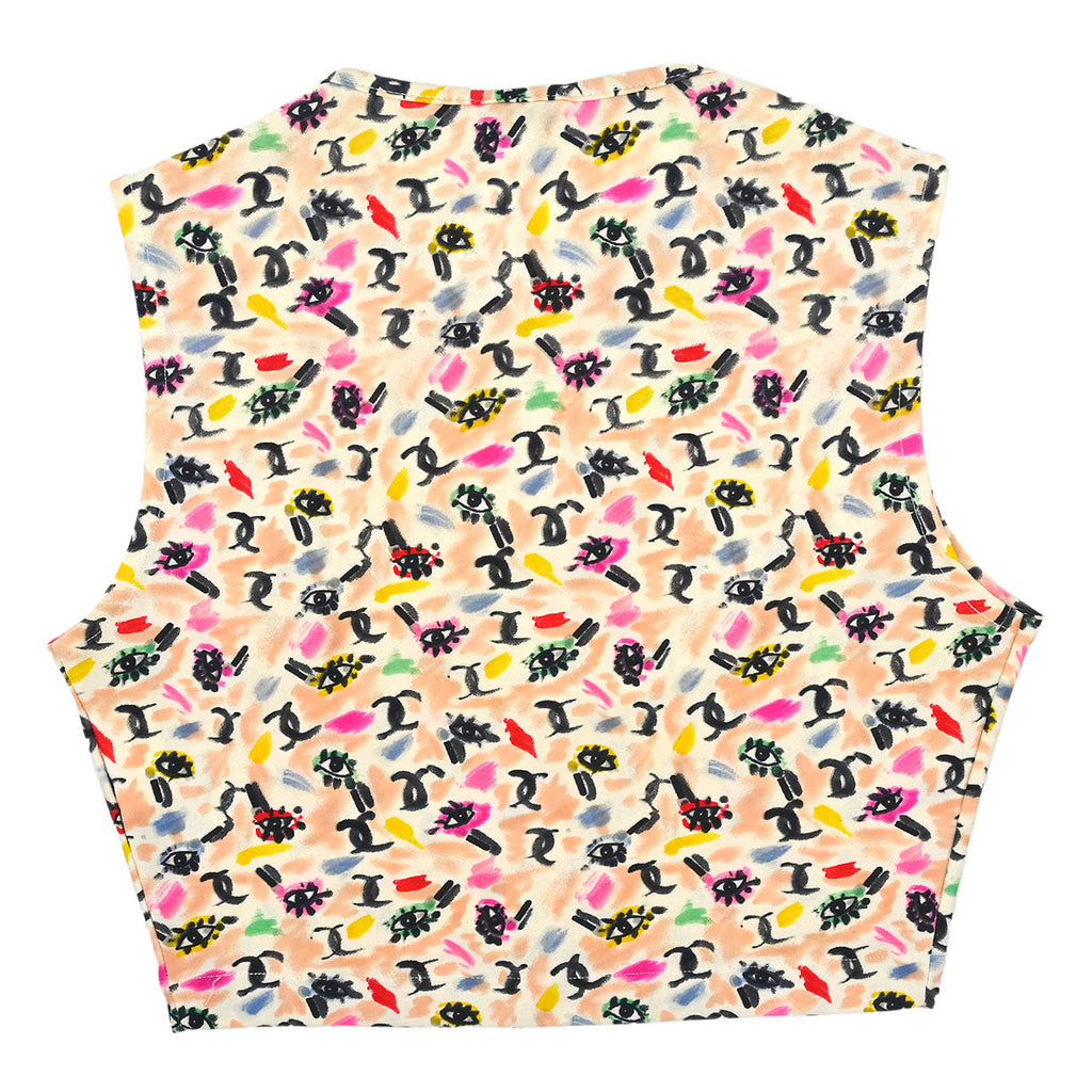 Chanel Sleeveless Cropped Tank Top White #38