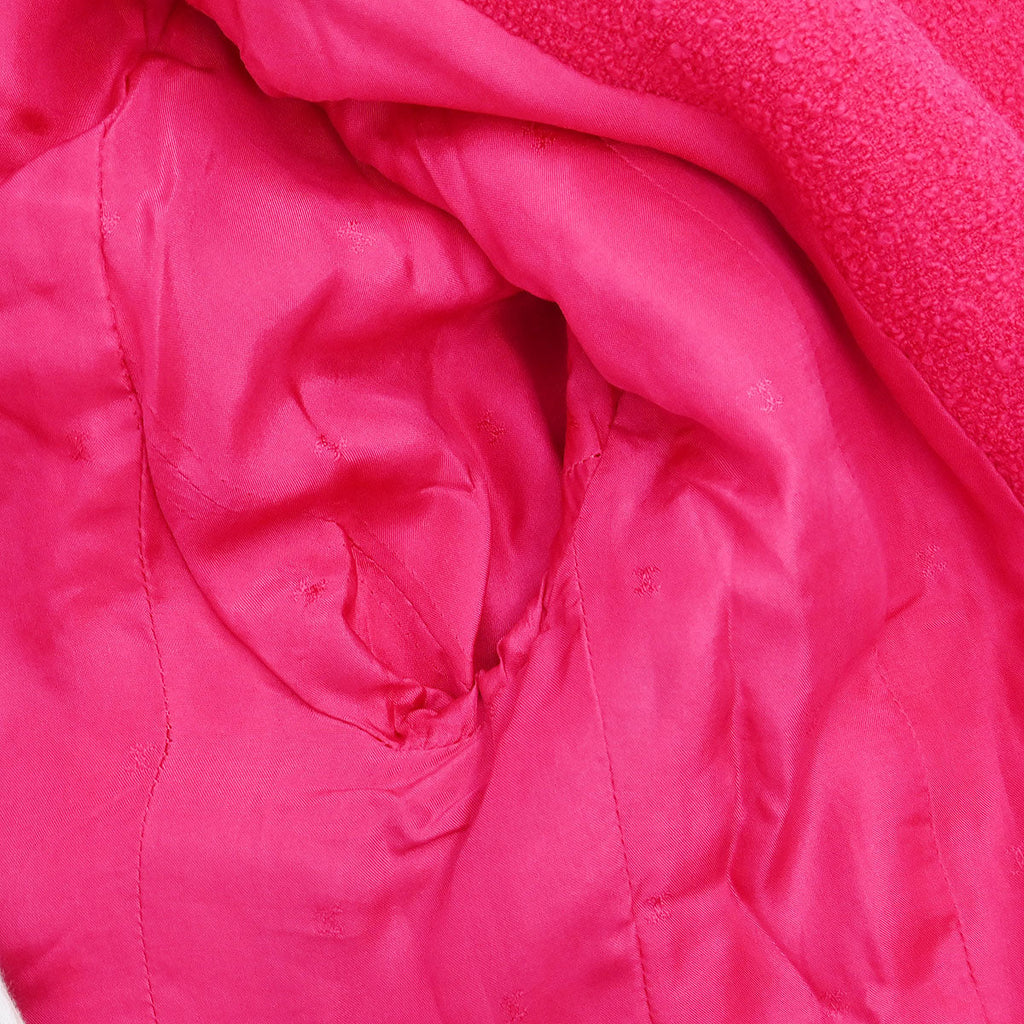 Chanel Setup Suit Jacket Skirt Pink Black #36
