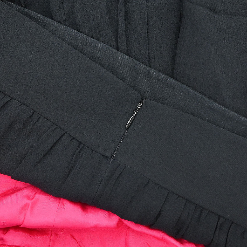 Chanel Setup Suit Jacket Skirt Pink Black #36