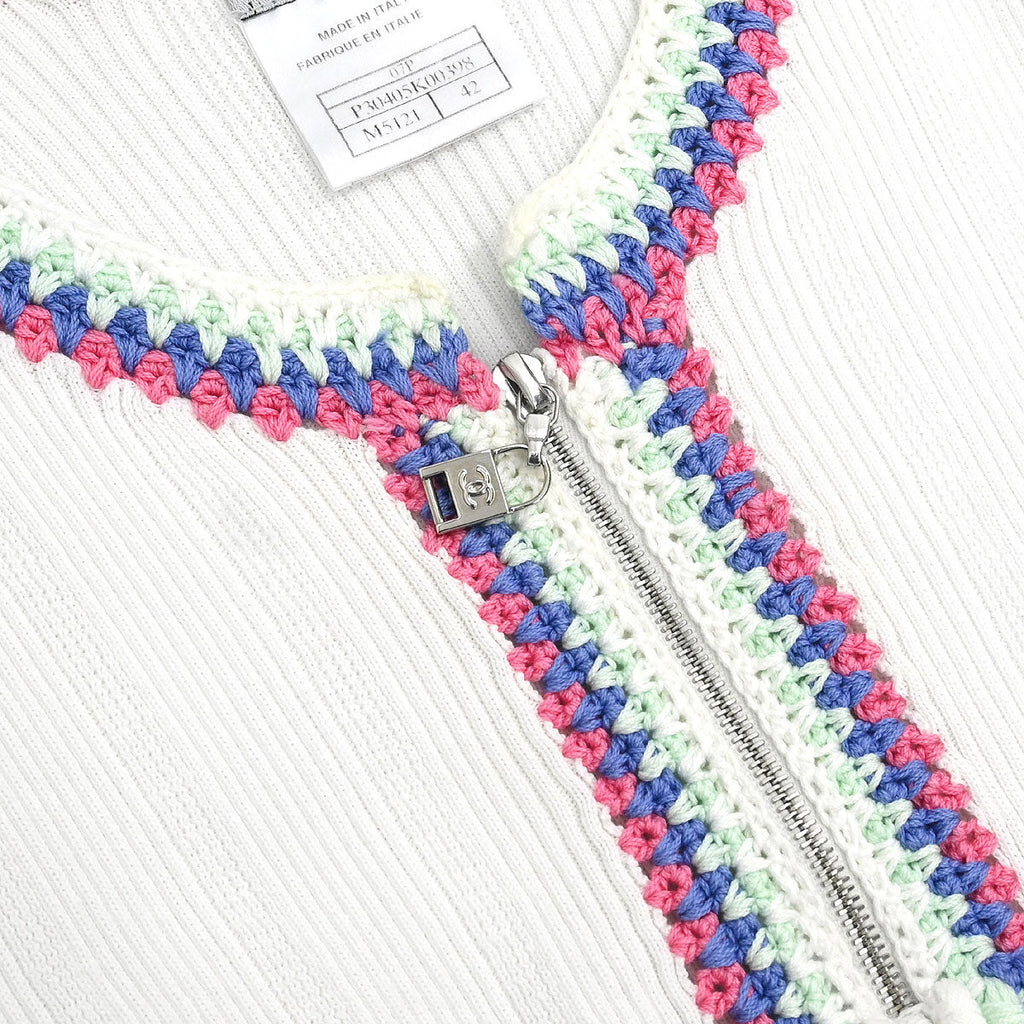 Chanel 2007 Sleeveless Top White #42