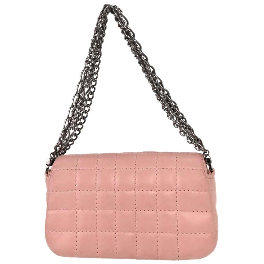 Chanel 2003-2004 Pink Lambskin Choco Bar Handbag